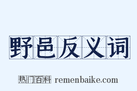 野邑反义词是什么意思的图片
